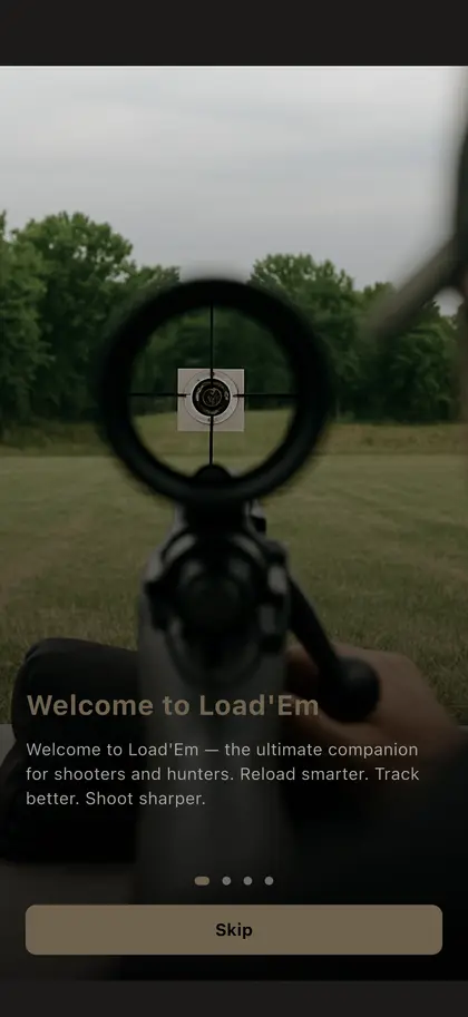 Load'Em welcome screen on a phone